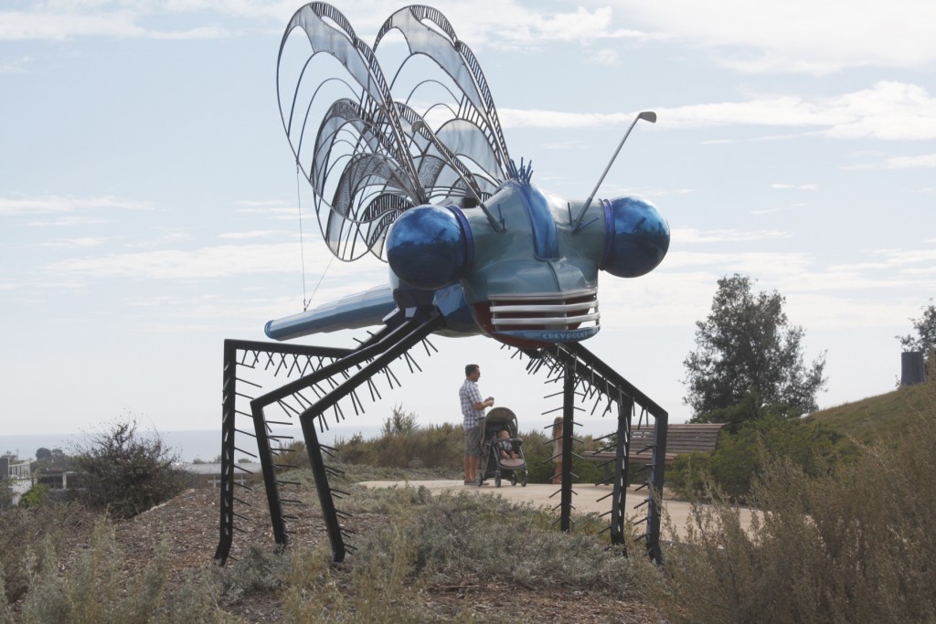 New sculpture in the park at the civic green.  — Photo by Christopher Trela ©