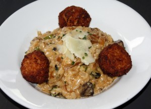 Lobster meatball truffle risotto 