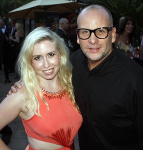 Catherine with Sgt. Pepperoni's Pizza co-owner (and drummer extraordinaire)  Stan Frazier, who presented two Golden Foodie awards.