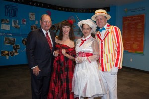 Newport Beach residents and recipients of the 2015 "Arnold O. Beckman" Award George Argyros, chairman and CEO of Arnel & Affiliates, and Julia Argyros pose with Mechelle Adams, Discovery Cube Orange County's gala committee co-chair, and Joe Adams, CEO and president of Discovery Cube Orange County and Discovery Science Foundation.