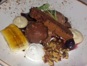 “Hakuna Matata,” a house made rocky road ice cream sundae 