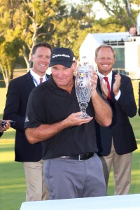 Duffy Waldorf poses with his trophy
