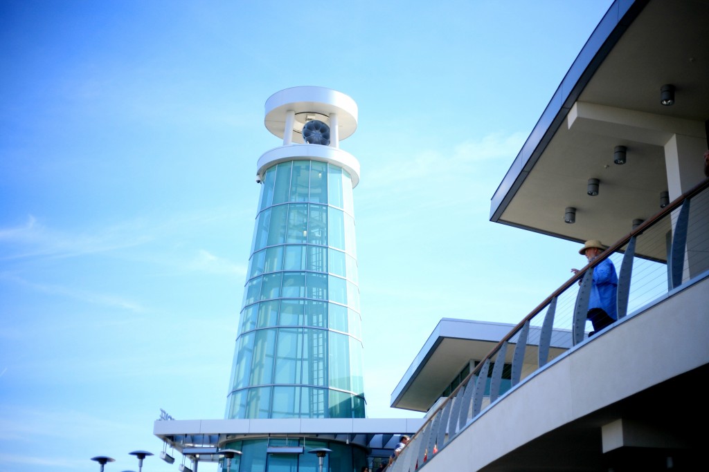 Former Mayor Don Webb looks out over the bay during the Marina Park grand opening. — Photo by Sara Hall ©