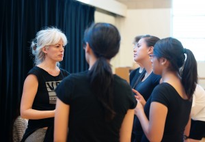 Choreographer Janira Castro with students of The Wooden Floor - photo by Edie Layland