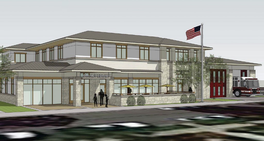 Conceptual plans for the CdM library and fire station project, or “fibrary” as it’s commonly called, were unanimously approved by the Newport Beach City Council on Nov. 24. — Photo courtesy city of Newport Beach©