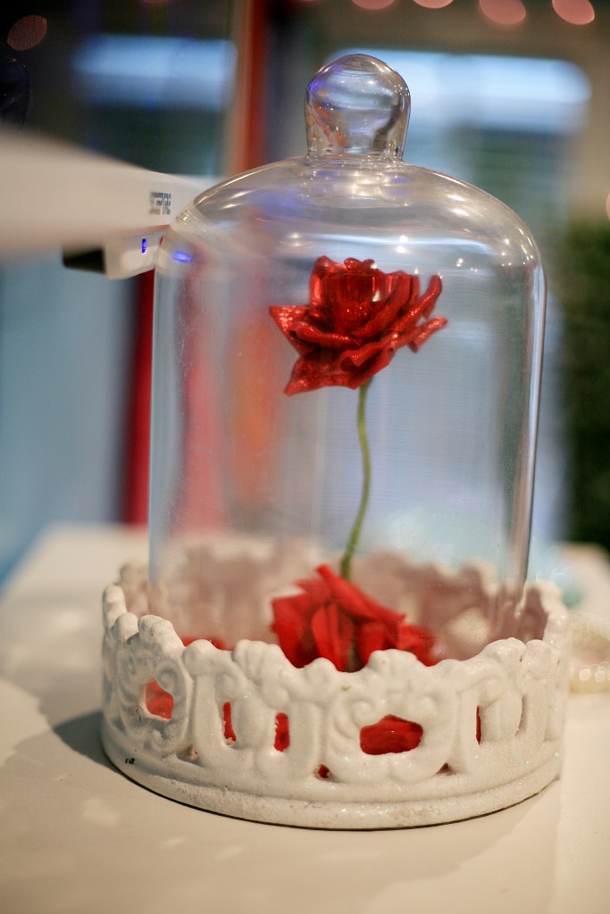 The rose from Princess Belle’s story on display in the shop. — Photo by Sara Hall ©