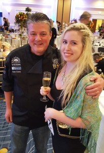 Winery chef Yvon Goetz with Catherine Del Casale