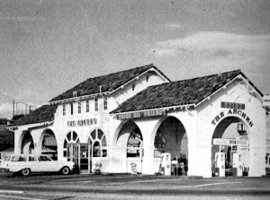 _CAPTION: This photo, courtesy of the Newport Beach_Nautical Museum, pictures The Arches back when it was_a Union 76 gas station.