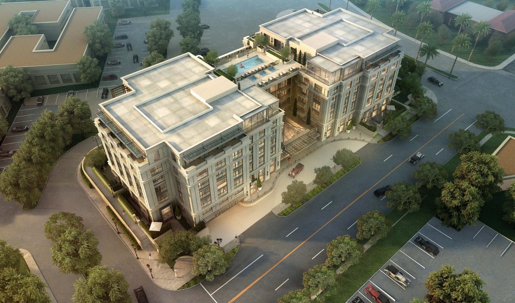 An artist’s rendering of an aerial of 150 Newport Center. — Photo illustration courtesy MVE + Partners, Inc. © 