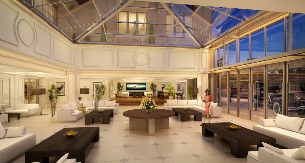 An artist’s rendering of the interior of 150 Newport Center. — Photo illustration courtesy MVE + Partners, Inc. © 