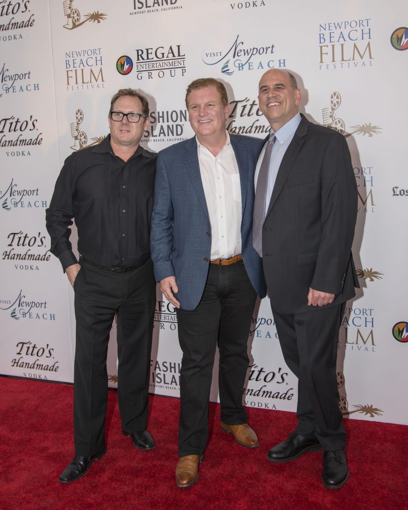 Film Festival Co-Founder Todd Quartararo, Newport Beach and Co. President Gary Sherwin, Film Festival Co-Founder Gregg Schwenk (photo by Charles Weinberg)