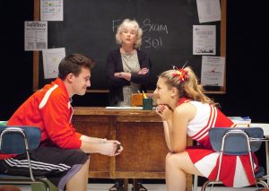 Nick Tag, Julia Duffy and Alexandra Johnston in “Sex and Education.” Photo by Ed Krieger