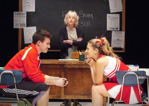 Nick Tag, Julia Duffy and Alexandra Johnston in “Sex and Education.” Photo by Ed Krieger 