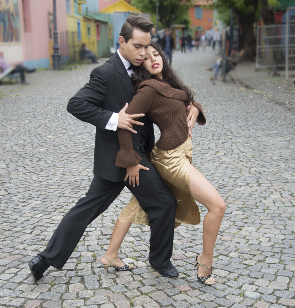 The tango is performed in theaters and on the street. — Photo by Lawrence Sherwin ©