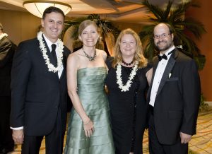 President of the Pacific Symphony John Forsyte, Michele Forsyte, Pacific Symphony musicians Lelie Resnick and Josh Ranz