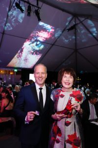 OCMA Director and CEO Todd Smith with honoree Marilyn Minter