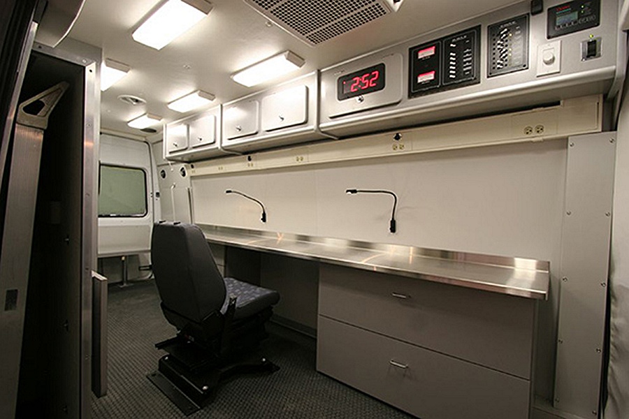 An example of a Farber command post van, similar to what the new Newport Beach Police Department vehicle may look like. — Photo courtesy Farber Specialty Vehicles, Inc. ©