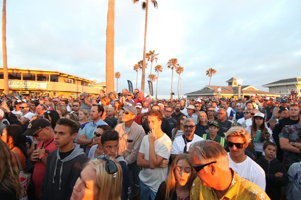 Thousands turned out to honor Ben Carlson and watch the unveiling of the statue. — Photo by Jim Collins ©