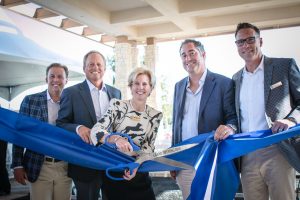 Newport Beach Country Club owners Todd Pickup and Kevin Martin; Newport Beach Mayor Diane Dixon; Kory Kramer, CIO, Pacific Hospitality Group; Casey Kaut, general manager, Newport Beach Country Club  Photo Credit: Ruben Magos 