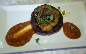 Rabbit stuffed mushroom