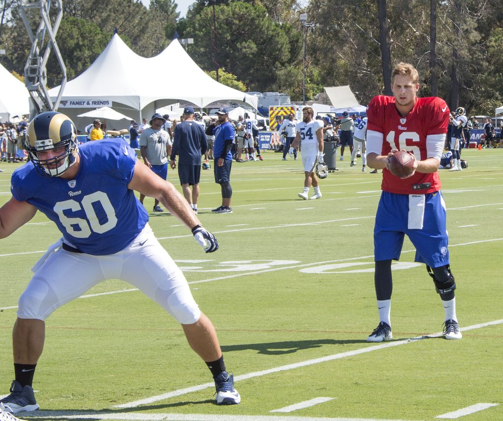 EricKushJaredGoff rams training camp