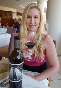 Catherine with Riverain Cabernet