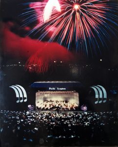 Pacific Symphony's first concert at Irvine Meadows in August, 1987