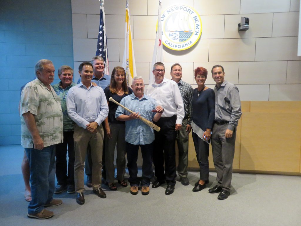 John Conway with the Parks, Beaches, and Recreation commissioners and city staff. — Photo by Sara Hall ©