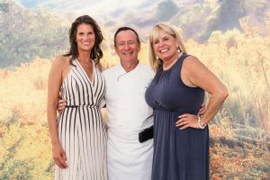 Crystal Cove Alliance President and CEO Alix Hobbs, The Resort at Pelican Hill Executive Chef Jean Pierre Dubray and Crystal Cove Alliance Founder and Vice President Laura Davick (Paul F. Gero Photography) 