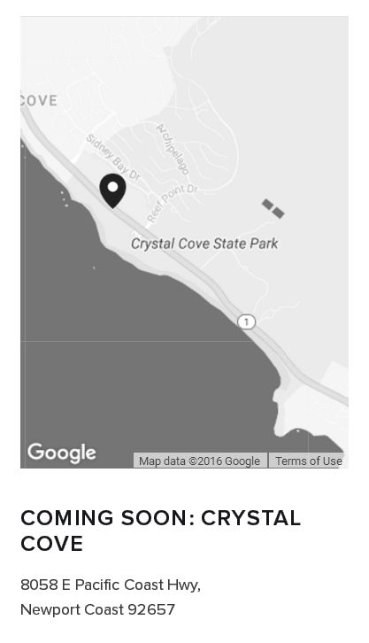 The Butchery Crystal Cove location. — Map courtesy of The Butchery ©