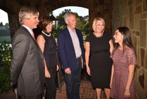 Jim Driscoll, board chairman, left; with premier sponsors Janice and John Markley; Dawn Reese, Executive Director & CEO; and Jocelyn Magaña, Class of 2017. 