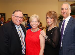 Rabbi Ralph Resnick, Director of Philanthropy Beth Slavin, honorees Leslie Seigel and Scott Seigel.