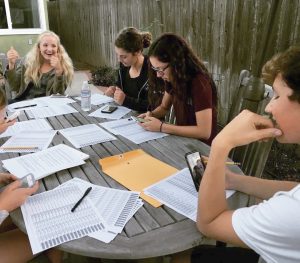 Local teens work the phone bank for School Board candidates