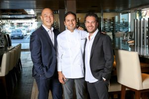 The Ritz management team and chef: Young Lee, Chef George Neyra, Ben Sabouri. — NB Indy file photo ©
