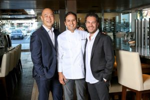 The Ritz management  team and chef: Young Lee, Chef George Neyra, Ben Sabouri. — NB Indy file photo ©