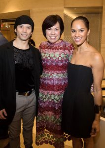 Nutcracker 2016 cast party-Herman Cornejo, Debra Downing of South Coast Plaza with Misty Copeland. Photo by Doug Gifford