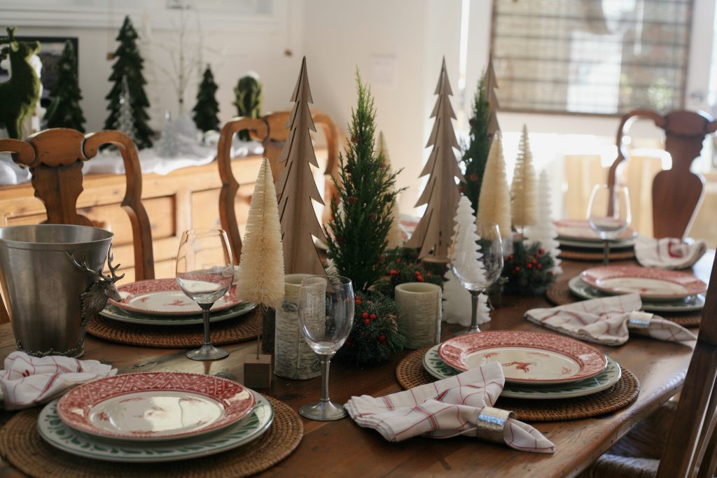 The table setting in Diana Conners’ home, which will be featured in the holiday home tour. — Photo by Sara Hall ©