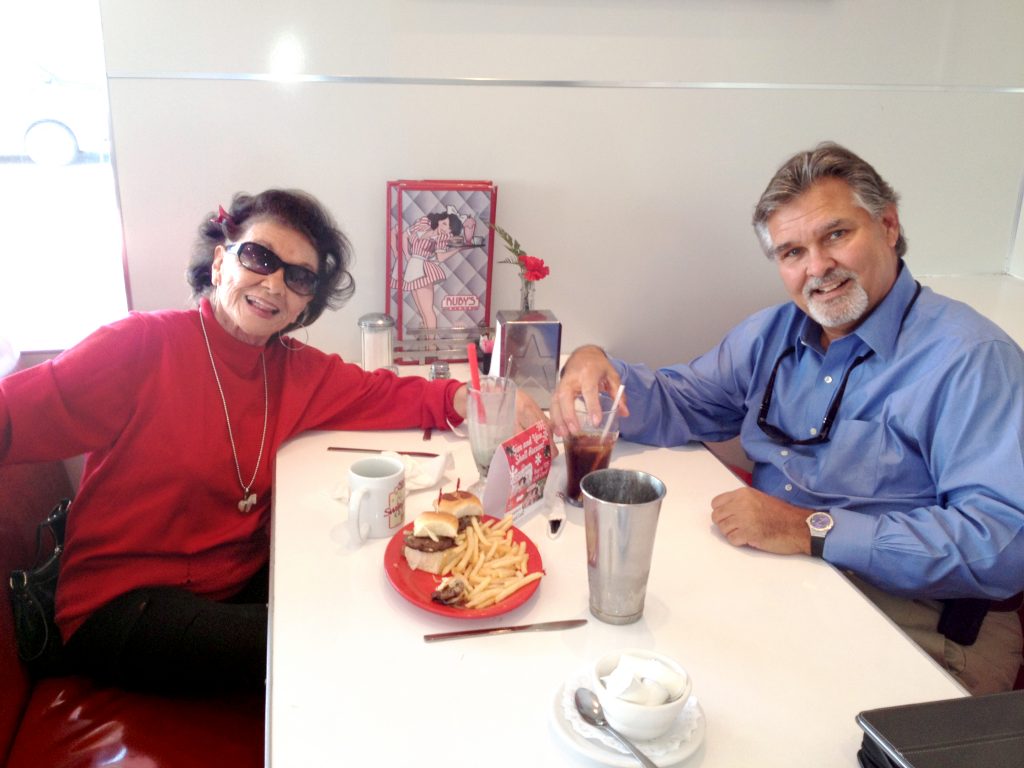 Ruby’s Diner officials announced that Ruby Cavanaugh, inspiration for the restaurant, passed away at age 93. Pictured with her son, Ruby’s founder Doug Cavanaugh. — Photo by Justin Swanson ©