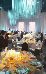 Dining on stage at Segerstrom Hall