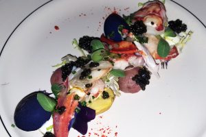 Lobster salad with caviar