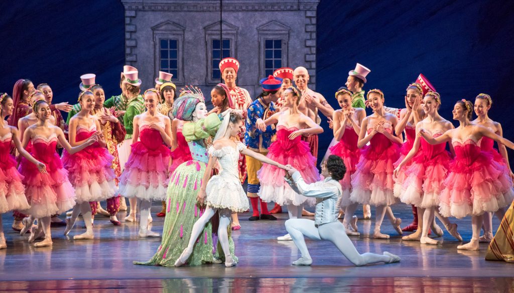 Misty Copeland as Clara, the Princess and Herman Cornejo as the Nucracker Prince in Alexei Ratmansky's The Nutcracker. Photo: Doug Gifford/Segerstrom Center for the Arts.