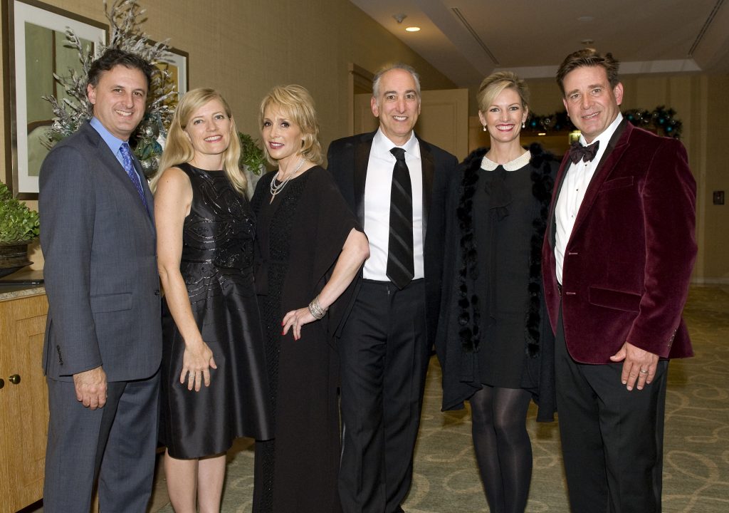 President of the Pacific Symphony, John Forsyte, Michele Forsyte, Honoree Leslie Seigel, Honoree Scott Seigel, Erin Walker, and Henry Walker