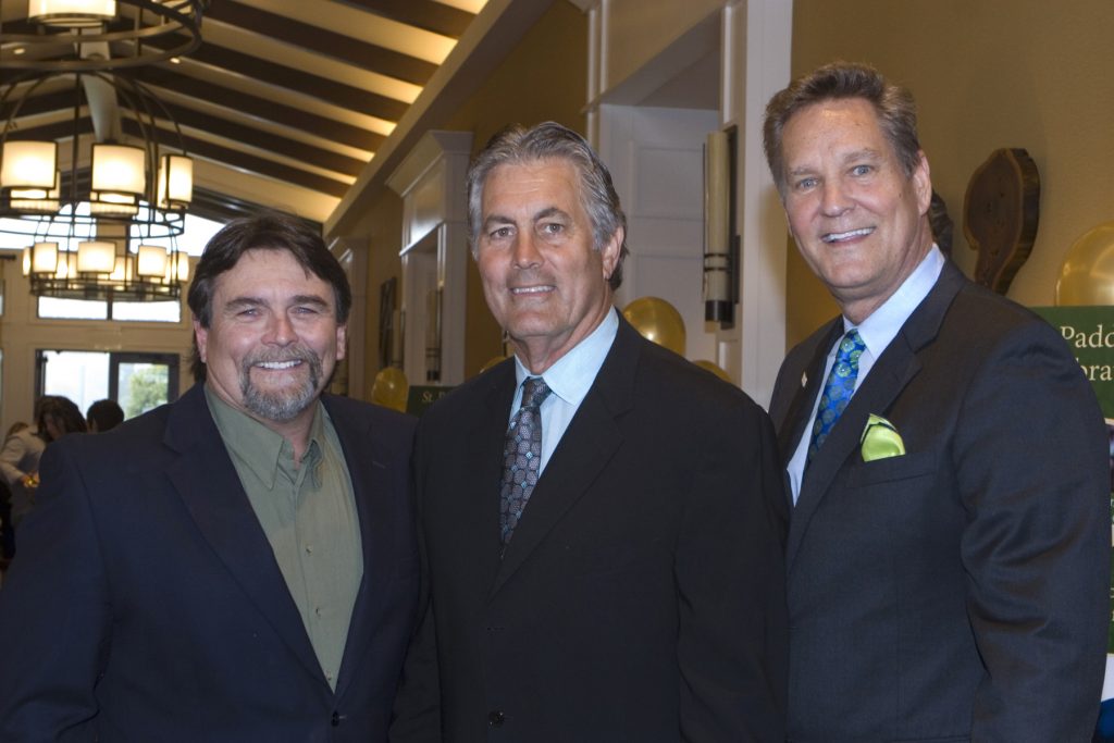 Richard Dutch, Honorary Chair and former LA Rams great Vince Ferragamo, Olive Crest Director of Development Tim Bauer 