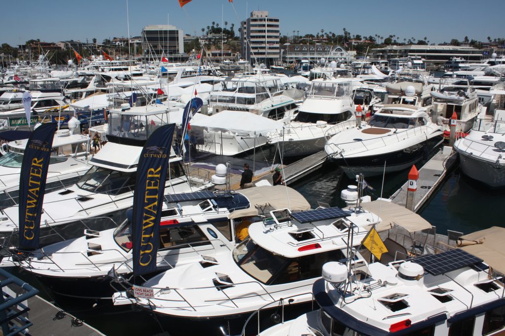 The 44th annual Newport Boat Show docked at Lido Marina Village on Thursday and will run through Sunday. — Photo by Christopher Trela ©