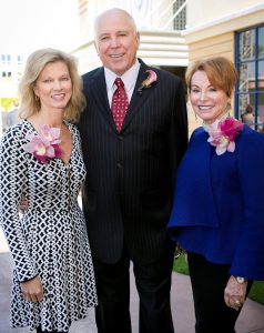 Honorary Chair and 2015 Legacy Award honoree Sandy Segerstrom Daniels of Newport Beach (left) with 2016 Legacy Award honorees Tom and Elizabeth Tierney