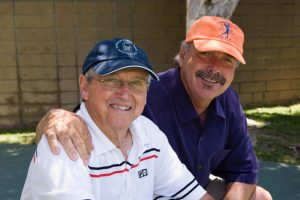 Roy Emerson and Ken Stuart, owners of Palisades Tennis Club