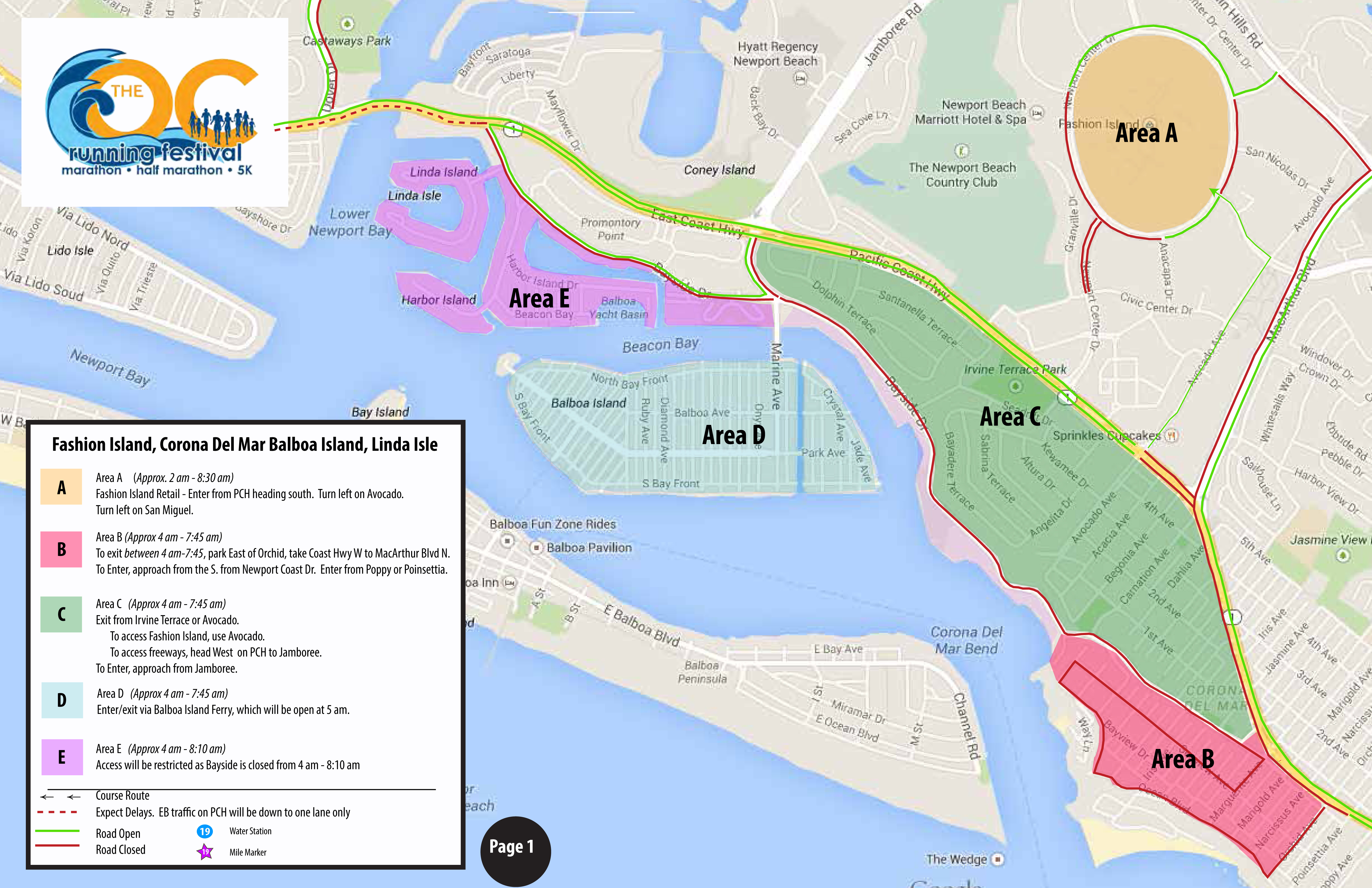 OC Marathon Road Closures Newport Beach News