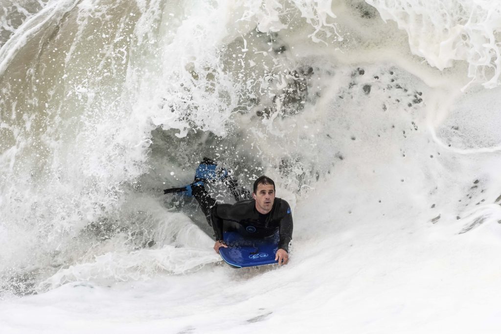 Surfing at the Wedge.