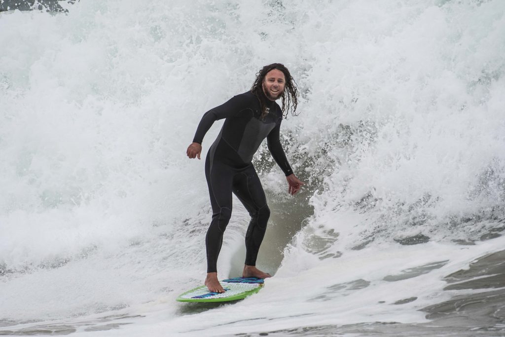 Surfing at the Wedge.