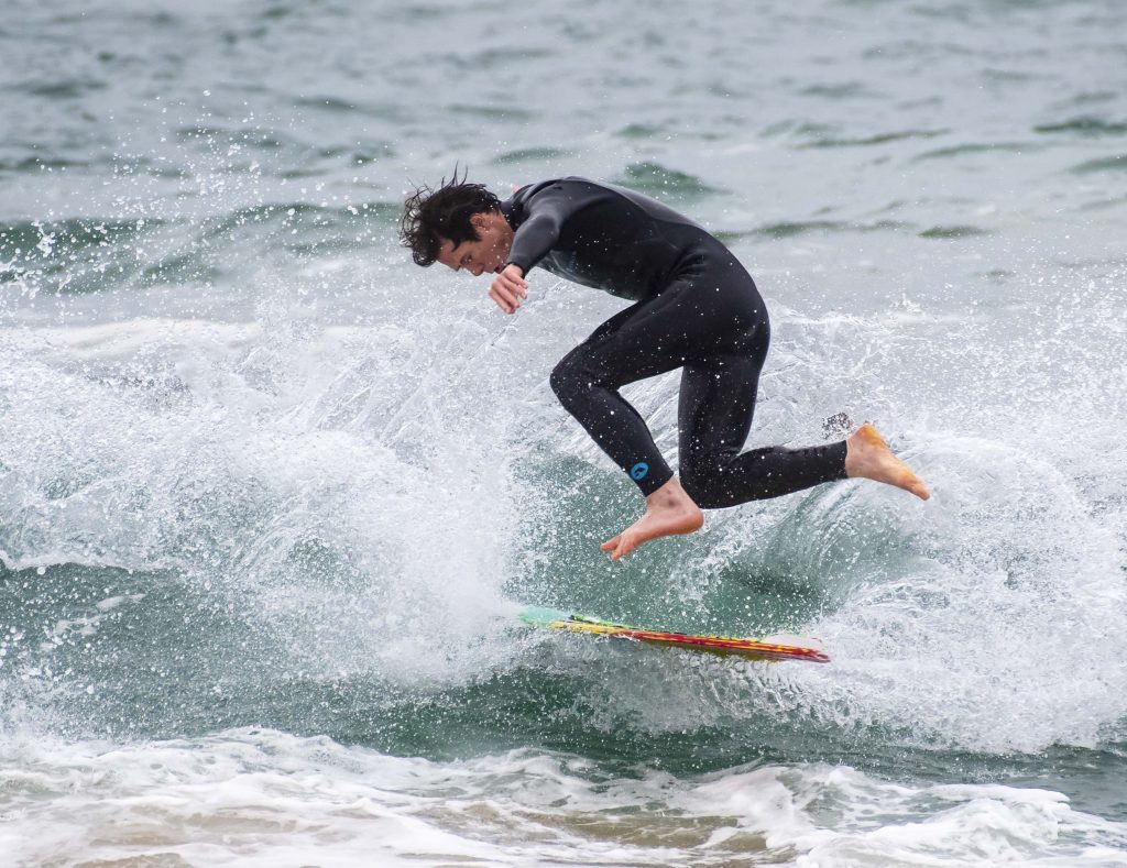 Surfing at the Wedge.